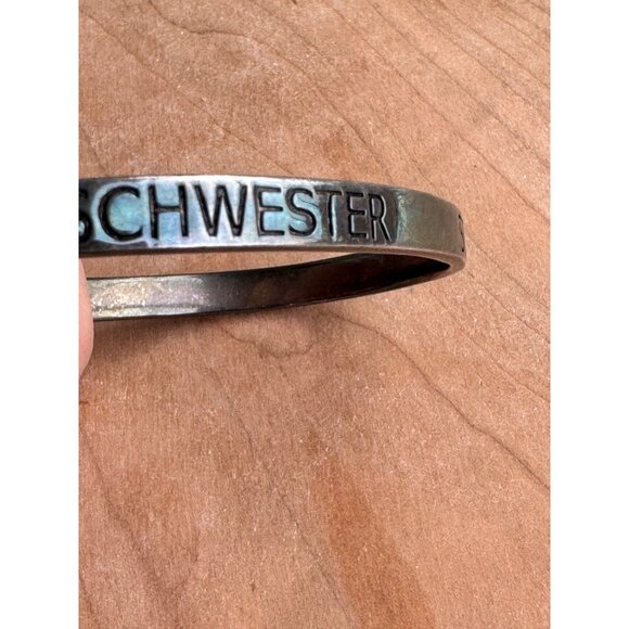 Sterling Silver 925 Bracelet Sister Multiple Languages 25.83G Elegant  Sentiment - Picture 3 of 8